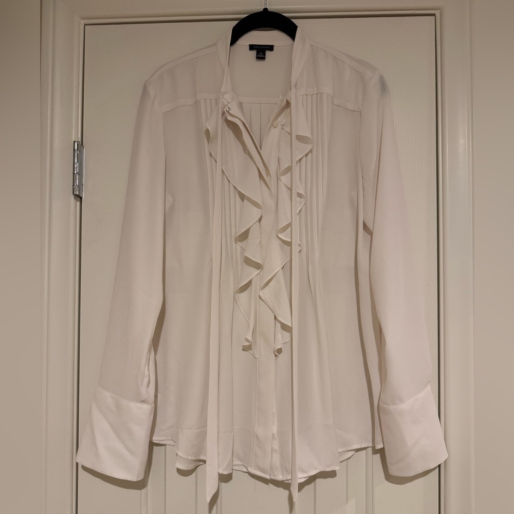 Ann Taylor off-white blouse in size Medium